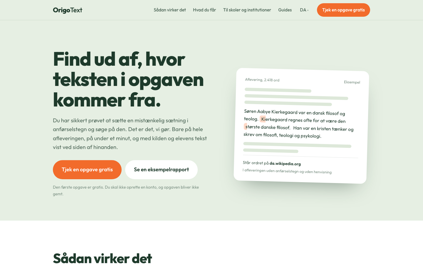 OrigoTexts forside